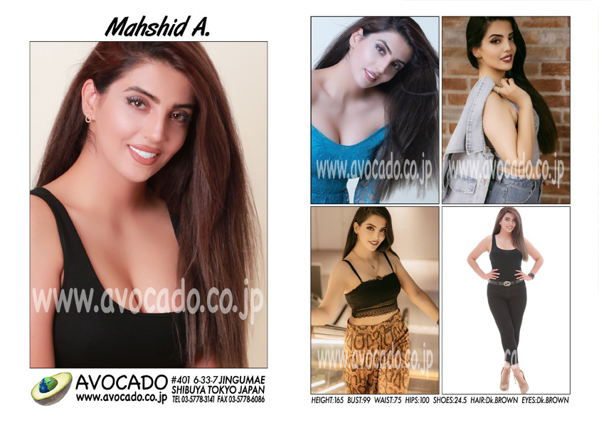 Mahshid A Models ｜ Avocado 外国人モデル事務所／model Agency Tokyo